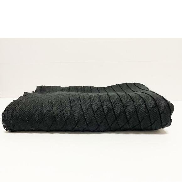 New! Anne Klein Black Diamond Pleated Wrap - Picture 1 of 8